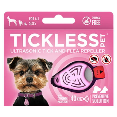 TICKLESS PET Ultrazvukový odpudzovač kliešťov a bĺch pre psov farba pink 1 kus
