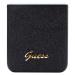 Guess PC/TPU Glitter Flakes Metal Logo Zadný Kryt pre Samsung Galaxy Z Flip 5 Black