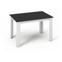 KONDELA Kraz jedálenský stôl 120x80 cm biela / čierna
