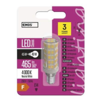 EMOS LED žiarovka do digestora Classic JC / E14 / 4,5 W (40 W) / 465 lm / neutrálna biela, 15257