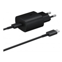 Samsung 25W USB-C cestovná nabíjačka s káblom čierna (eko-balenie)