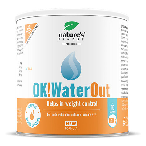 Nature's Finest OK!WaterOut | denní podpora vodní rovnováhy a nadýmání | pomoc s otoky, těžkýma 