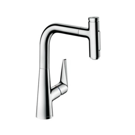 Drezová batéria Hansgrohe Talis s vyťahovacou spŕškou, 2 prúdy chróm 72824000