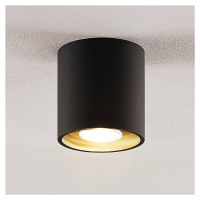 Lindby Parvin hliníkové Downlight, okrúhle, čierne