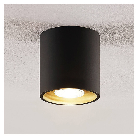 Lindby Parvin hliníkové Downlight, okrúhle, čierne