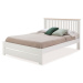 Biela dvojlôžková posteľ s roštom 140x190 cm Leba – Marckeric