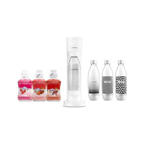 SodaStream Gaia White + Fľaša TriPack + MALINA, JAHODA, ZAHRADNÉ OVOCIE