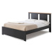 Tmavosivá dvojlôžková posteľ s roštom 140x190 cm Enara – Marckeric