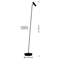 Stojacia lampa Tom Pro LED, čierna, 1 svetlo, CCT, stmievač