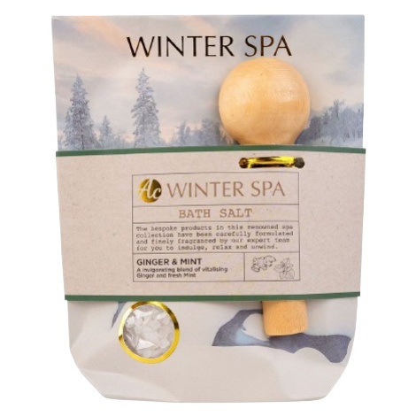 ACCENTRA Soľ do kúpeľa Winter spa v darčekovom vrecku vr. drevené lyžičky 150 g