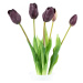 Umelý zväzok Tulipánov fialová, 48 cm