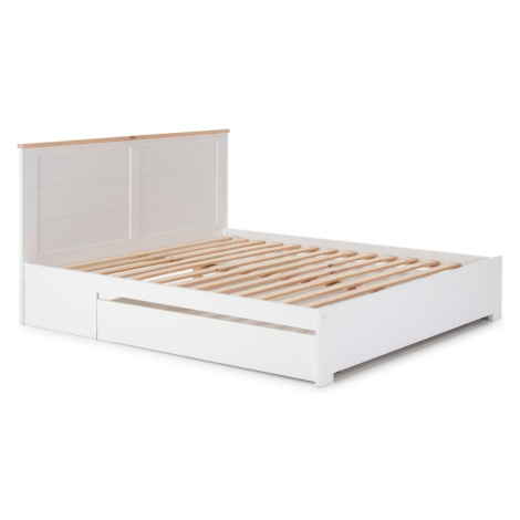 Biela dvojlôžková posteľ s úložným priestorom 140x190 cm Gabi - Marckeric