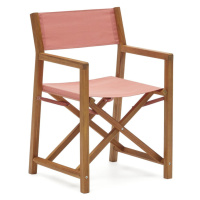 Svetločervené/v prírodnej farbe drevené záhradné stoličky v súprave 2 ks Thianna – Kave Home