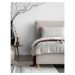 Béžová čalúnená dvojlôžková posteľ s roštom 140x200 cm Sleepy Luna – Miuform