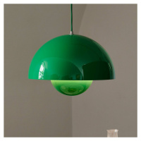 &Tradičné závesné svetlo Kvetináč VP7, Ø 37 cm, signálna zelená