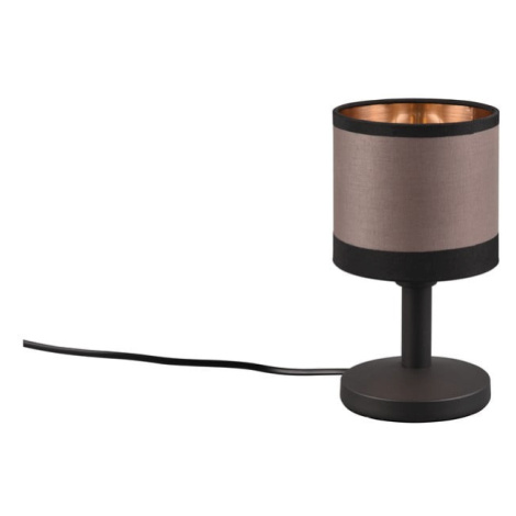 Čierno-hnedá stolová lampa (výška 22 cm) Davos – Trio