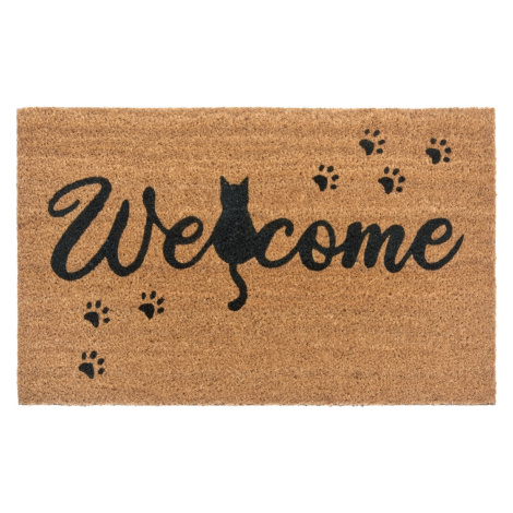 Rohožka Welcome (kočka) 105666 - na ven i na doma - 45x75 cm Hanse Home Collection koberce