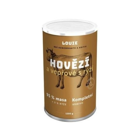 Louie Dog Hovädzie a bravčové s ryžou 1200 g