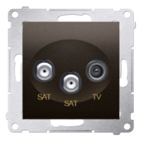 Zásuvka TV/SAT/SAT koncová 1dB (SS) bronz mat.metal. SIMON54Pre (simon)