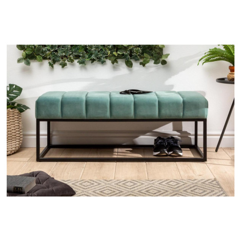 LuxD Dizajnová lavica Halle 110 cm zamat - mentolová zelená
