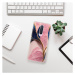 Odolné silikónové puzdro iSaprio - Pink Blue Leaves - OnePlus 8