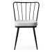 Bielo-čierne kovové jedálenské stoličky v súprave 2 ks Yildiz – Kalune Design