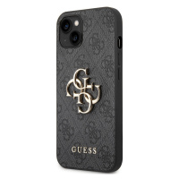 Kryt na Apple iPhone 14 Plus Guess PU 4G Metal Logo GUHCP14M4GMGGR sivé