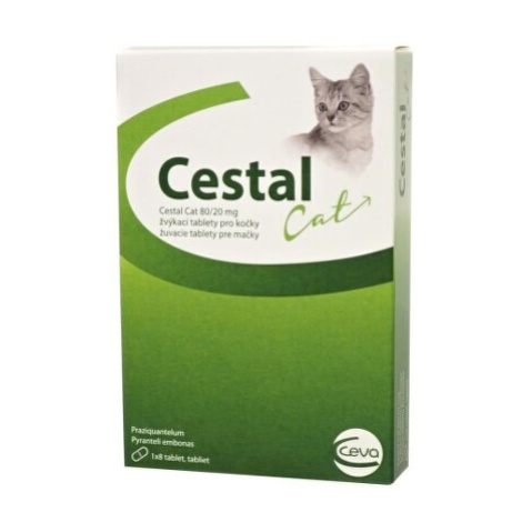 CESTAL cat 80 mg/20 mg 8 žuvacích tabliet