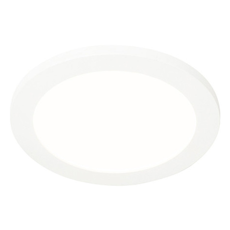Stropné svietidlo biele 22,5 cm vrátane LED 3-stupňové stmievateľné IP44 - Steve QAZQA