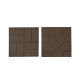 Obojstranná gumová dlaždica Brickface 40 x 40 cm, hnedá MHEU5000141