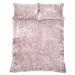Ružové zamatové obliečky na dvojlôžko 200x200 cm Crushed - Catherine Lansfield