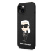Silikónové puzdro Karl Lagerfeld na Apple iPhone 14 KLHMP14SSNIKBCK Magsafe Silicone NFT Ikonik 