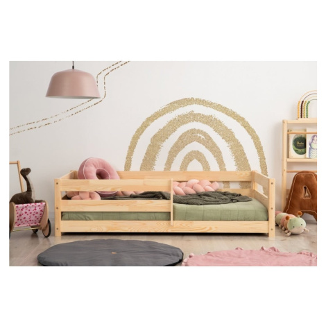 Detská posteľ z borovicového dreva v prírodnej farbe 80x180 cm Mila CPD – Adeko