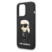 Karl Lagerfeld Liquid Silicone Ikonik NFT Zadný Kryt pre iPhone 15 Pro Max Black