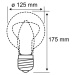 Pauleen LED žiarovka G125 E27 9 W číra 2 700 K