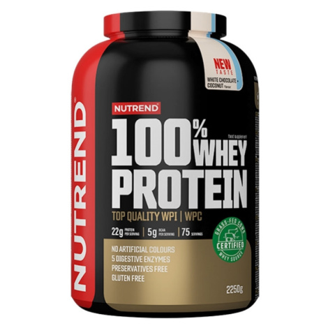 Proteín 100% Whey - Nutrend, príchuť vanilka, 2250g