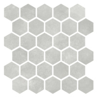 Mozaika Cir Materia Prima grey vetiver hexagon 27x27 cm lesk 1069911