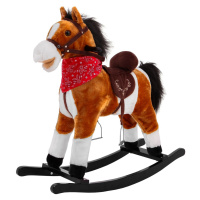 RAMIZ Hojdací kôň pre deti svetlohnedý + interaktívne funkcie