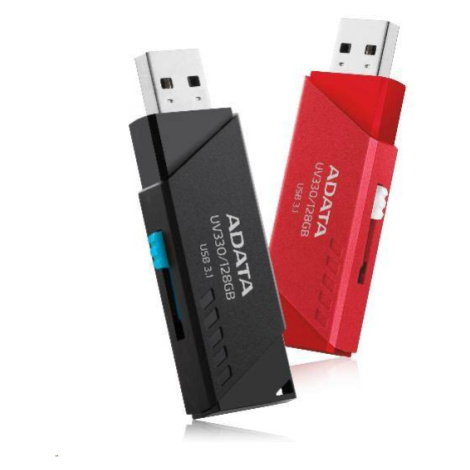 ADATA Flash Disk 128GB UV330, USB 3.1 Dash Drive, červená