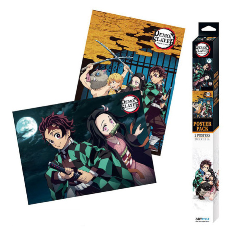 Abysse Corp Demon Slayer Group and Duo Posters 2-Pack 52 x 38 cm