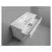 AQUALINE - VEGA umývadlová skrinka 97x60x43,6cm, 2x zásuvka, biela VG103