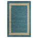 Ručne vyrábaný koberec juta modrý 120 × 180 cm