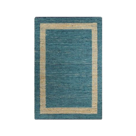 Ručne vyrábaný koberec juta modrý 120 × 180 cm SHUMEE