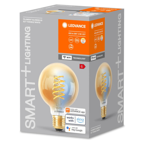 LEDVANCE SMART+ WiFi E27 8W LED G80 zlatá 822-850