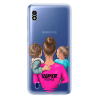 Odolné silikónové puzdro iSaprio - Super Mama - Boy and Girl - Samsung Galaxy A10
