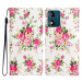 Diárové puzdro na Motorola Moto E13 Flower Book ružové