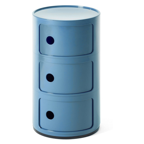 Stolík s úložným priestorom Componibili 4967, 3 úložné diely, viac farieb Farba: modrá Kartell