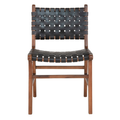 Norddan 26118 Dizajnová jedálenská stolička Jamison čierna koža