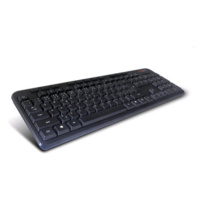 Klávesnice C-TECH KB-102M USB slim black multimediální, CZ/SK