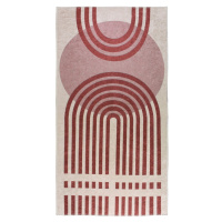 Červeno-biely umývateľný koberec 50x80 cm - Vitaus